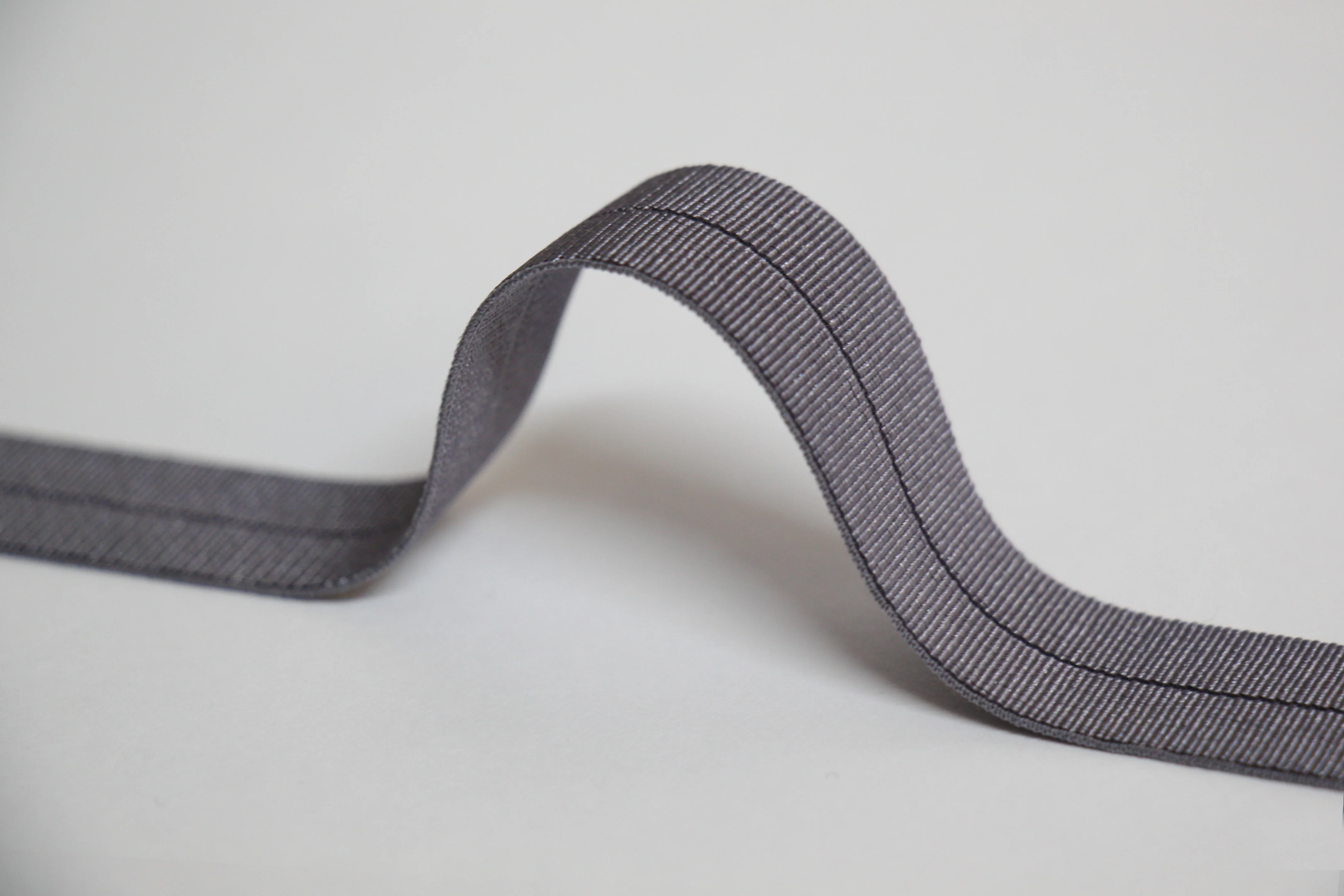 18mm Stretch Fold-Over Binding - Mid Grey