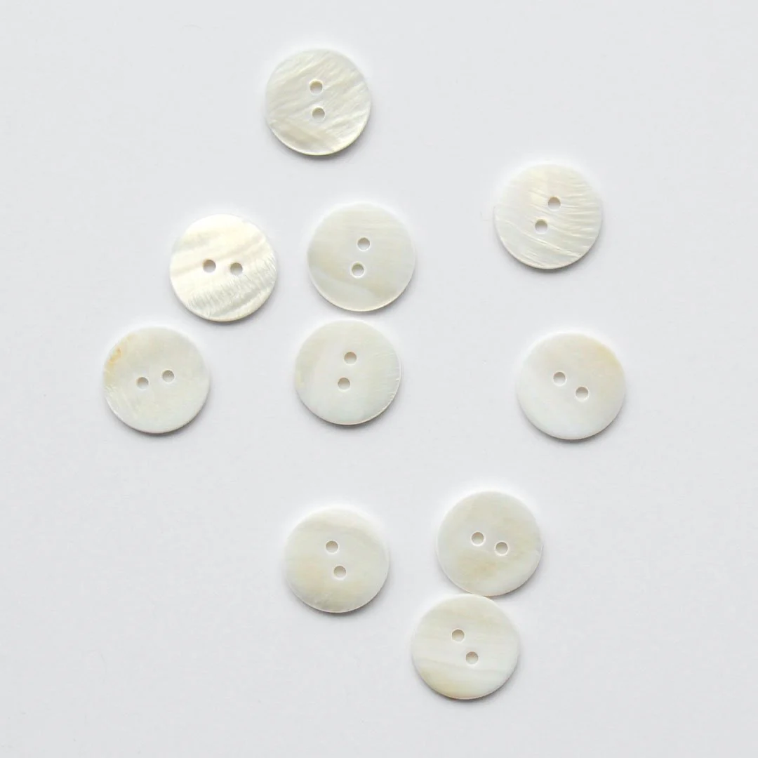 2-Hole Shell Buttons - Assorted Colours - Image 2