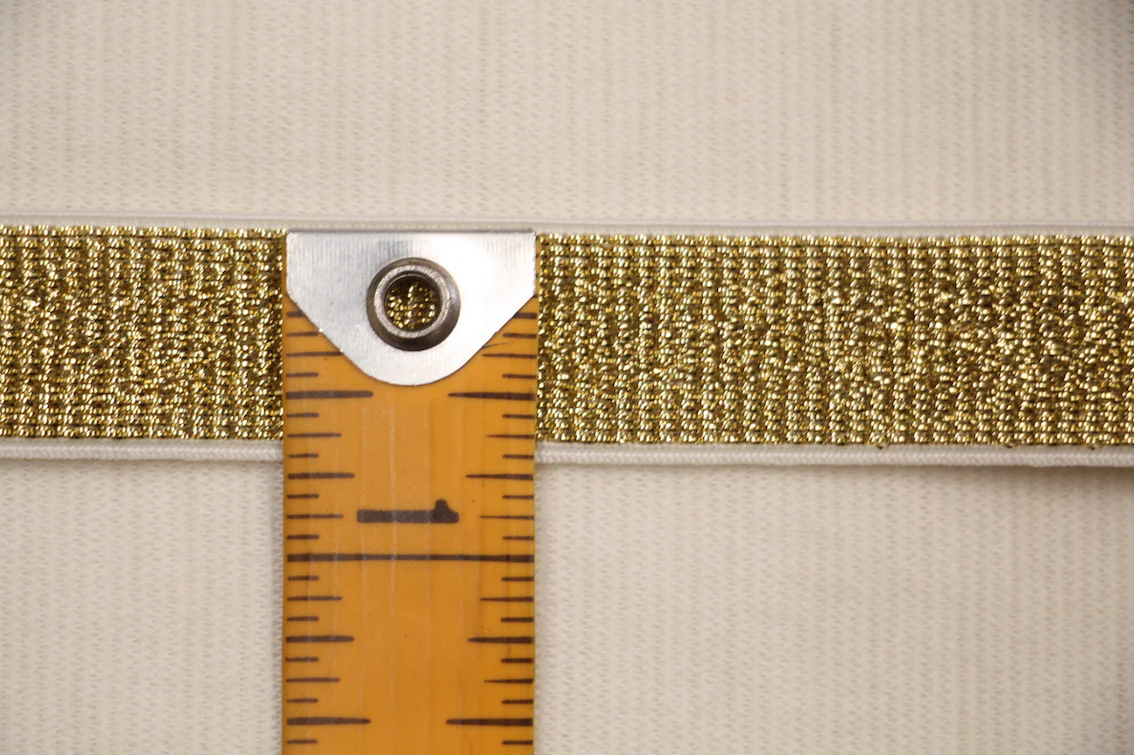 Metallic Fancy Elastic (20mm/ 3/4") - Gold - Image 2