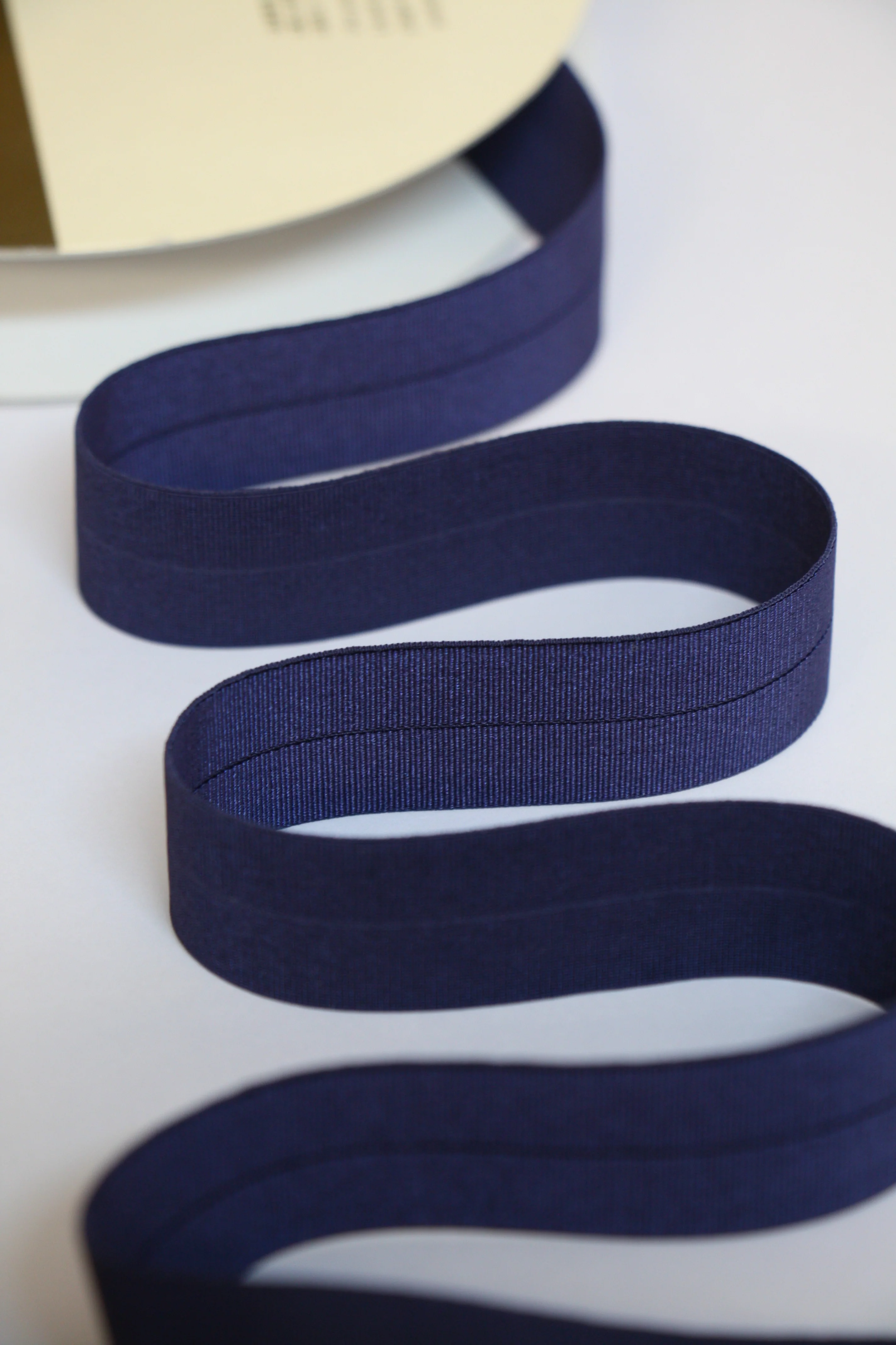 24mm Stretch Fold-Over Binding - Navy - Image 2