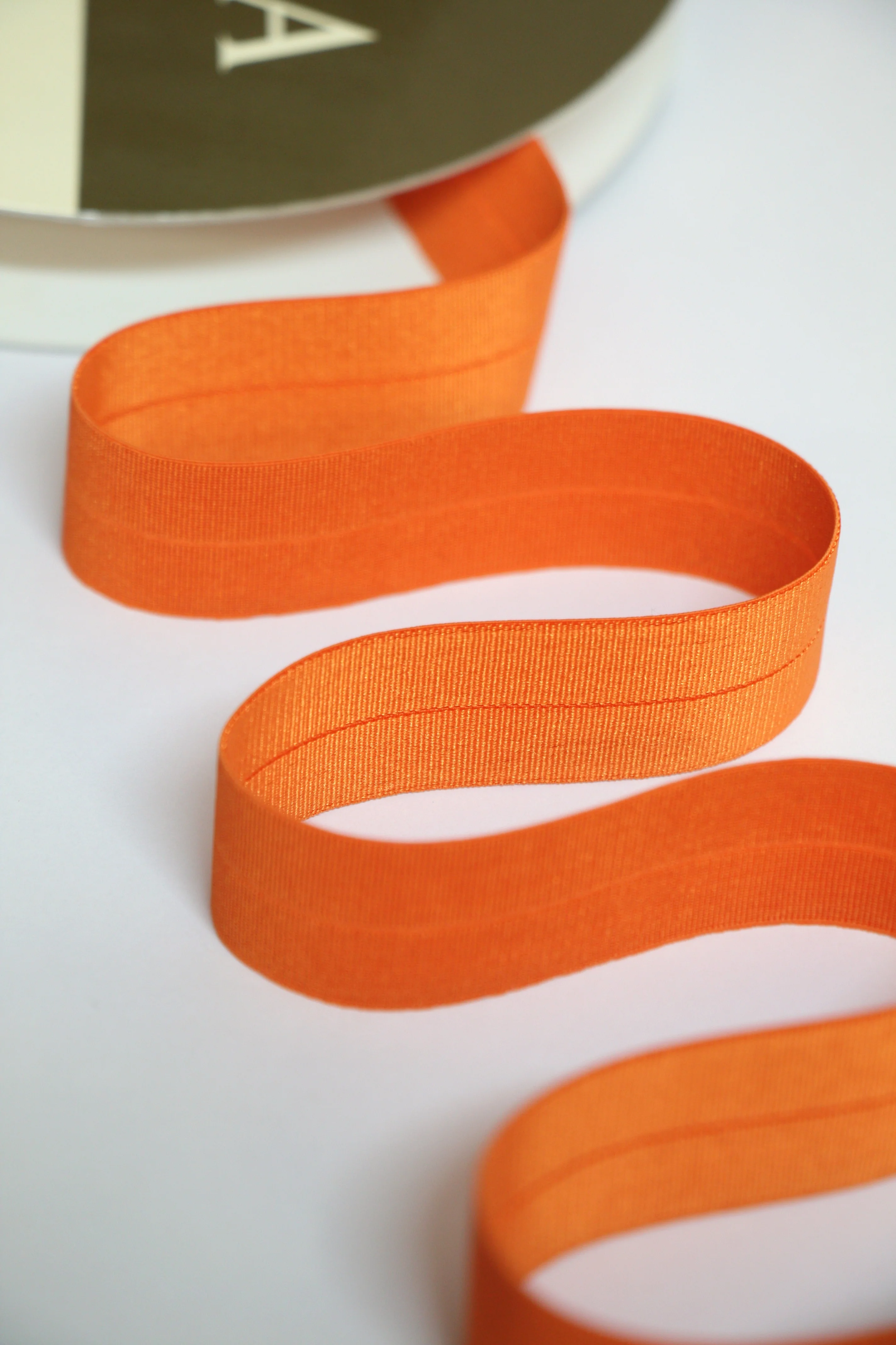 24mm Stretch Fold-Over Binding - Orange - Image 2
