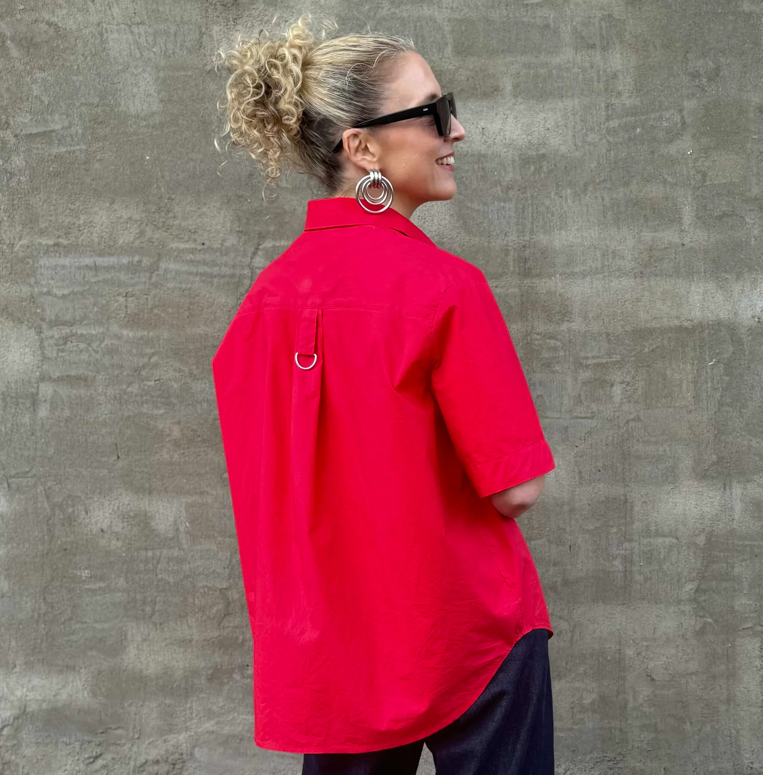 Adele Red Poplin - Image 6