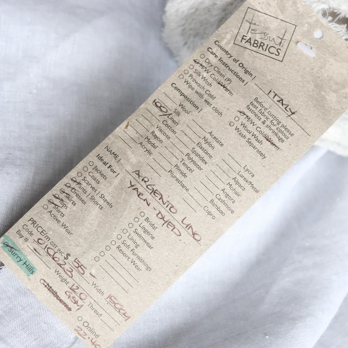 Argento Lino Yarn-Dyed Linen - Image 3