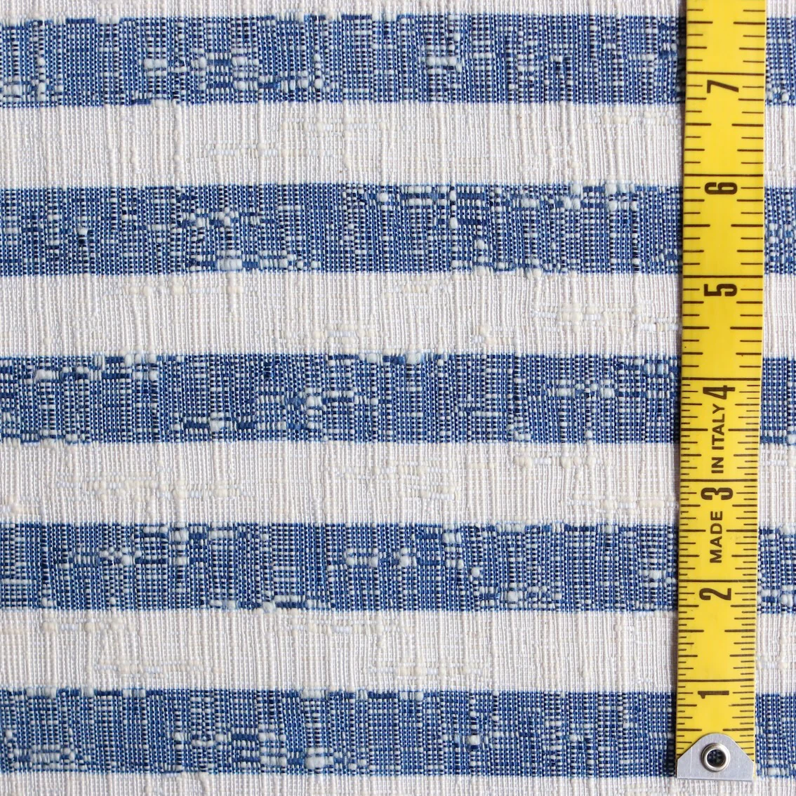 Atrani Stripe Blue/Ivory Linen - Image 3