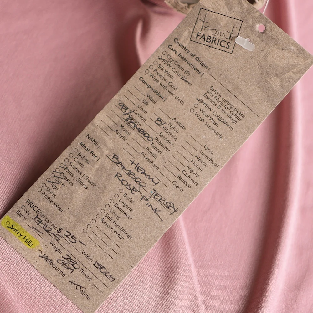 Bamboo Jersey Knit - Rose Pink (250gsm) - Image 3