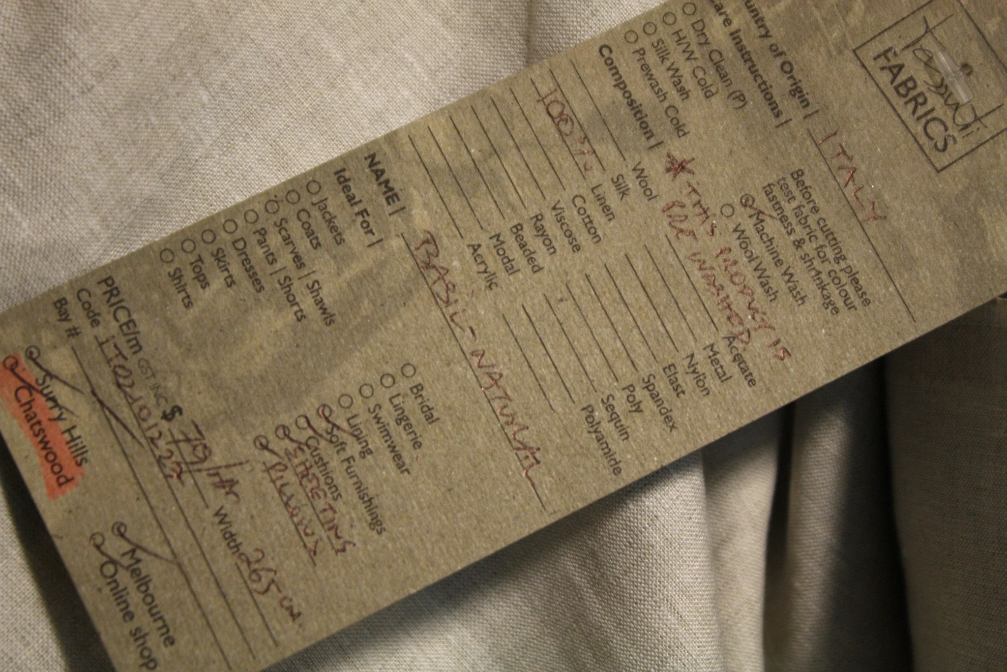 Basil String Linen Sheeting* - Image 3