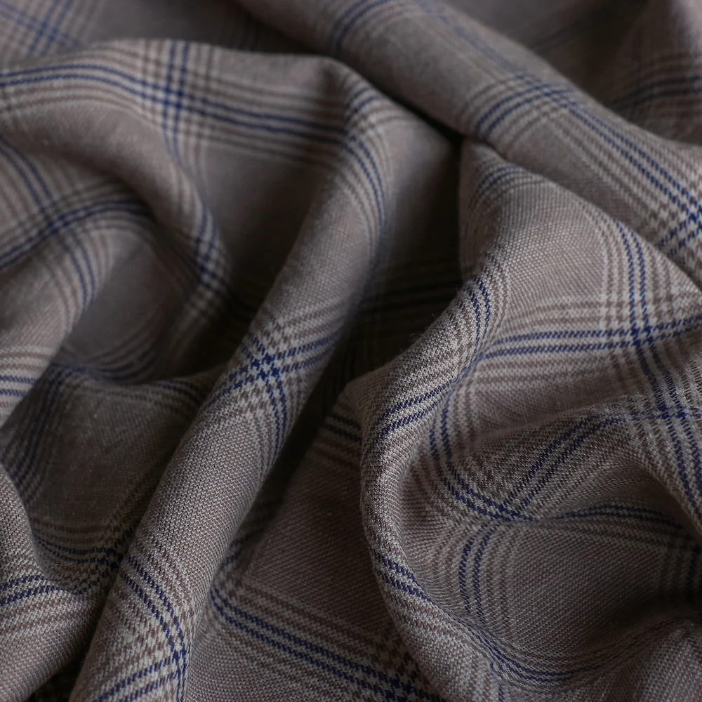 Beluga Check Linen/Wool - Image 2