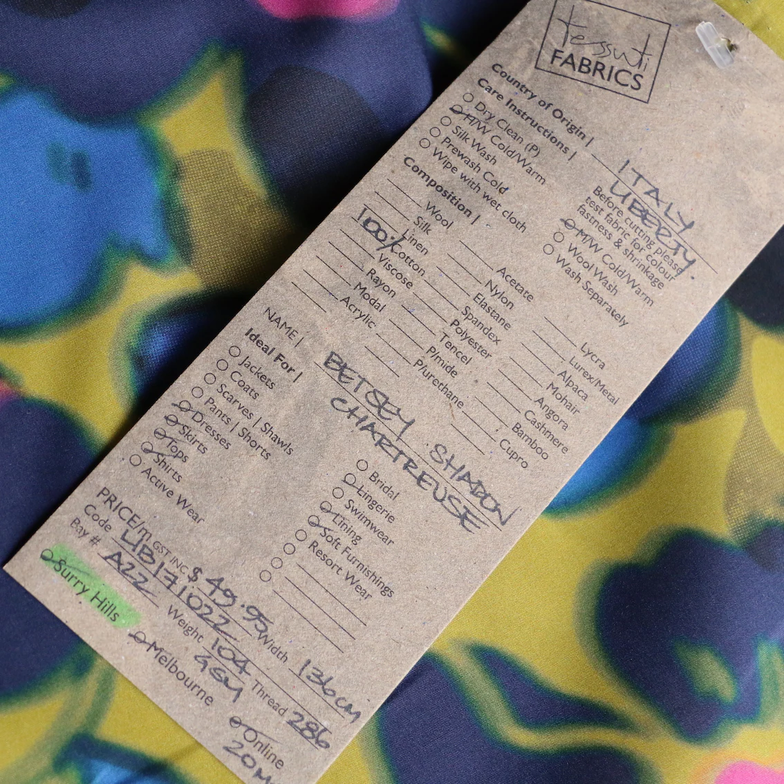 Betsy Shadow Chartreuse Liberty Tana Lawn™ - Image 6