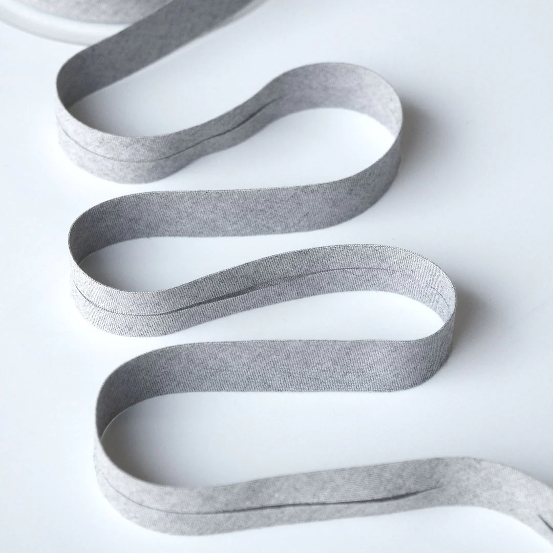 Bias Binding - Chambray Grey - 18mm - Image 2