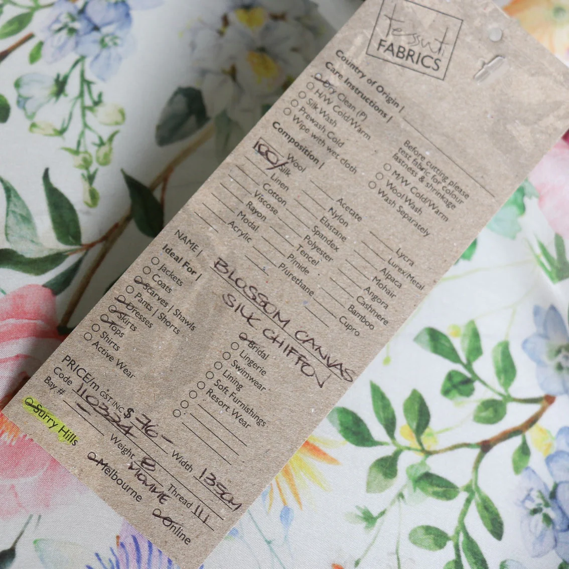 Blossom Canvas Silk Chiffon - Image 4