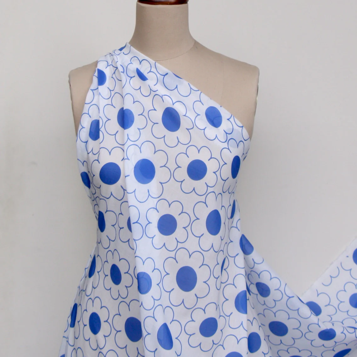 Blue Button Bloom Voile - Image 5