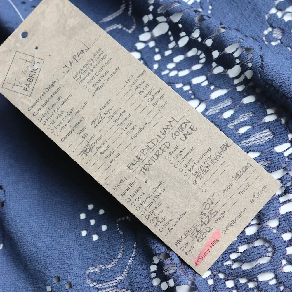 Bluebird Navy Textured Lace - Image 4