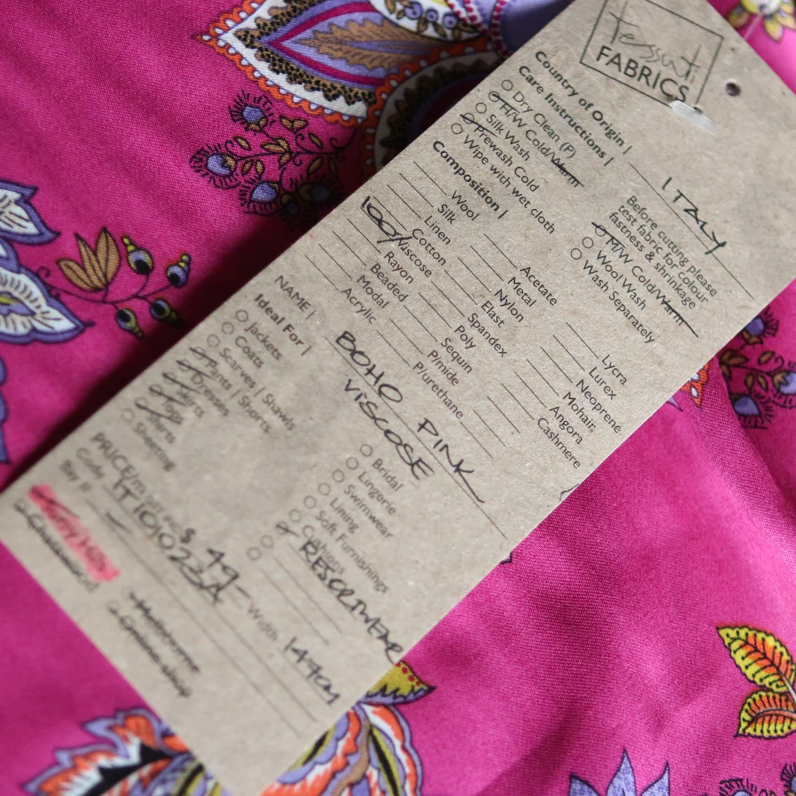 Boho Pink Viscose - Image 4