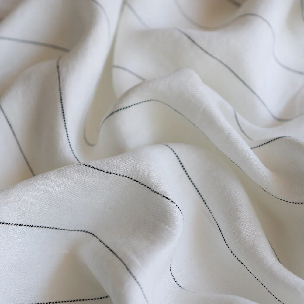 Bonn Ivory/Black Pinstripe Linen - Image 2