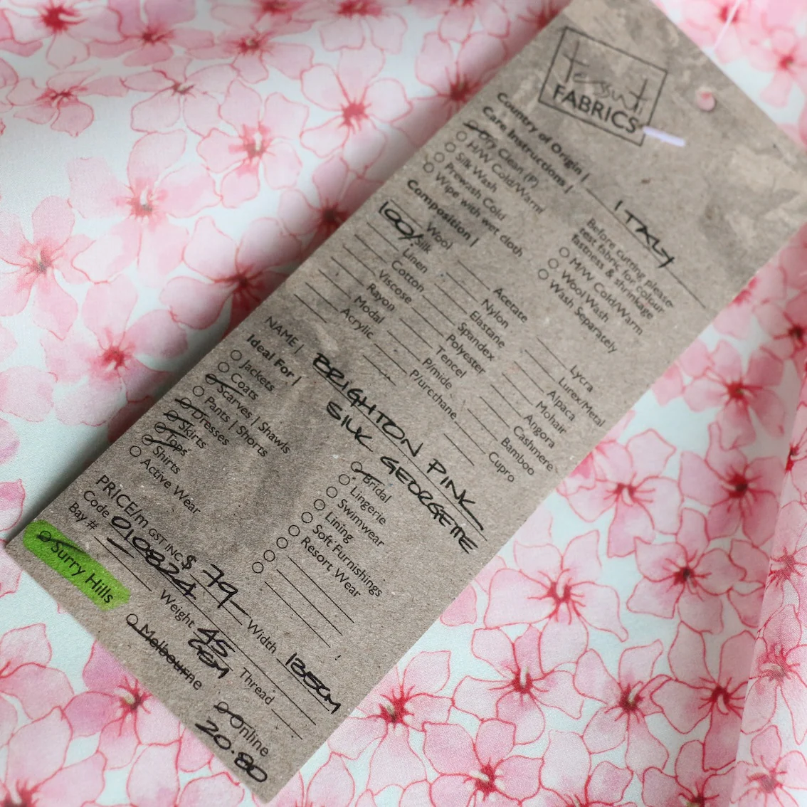 Brighton Pink Silk Georgette - Image 3