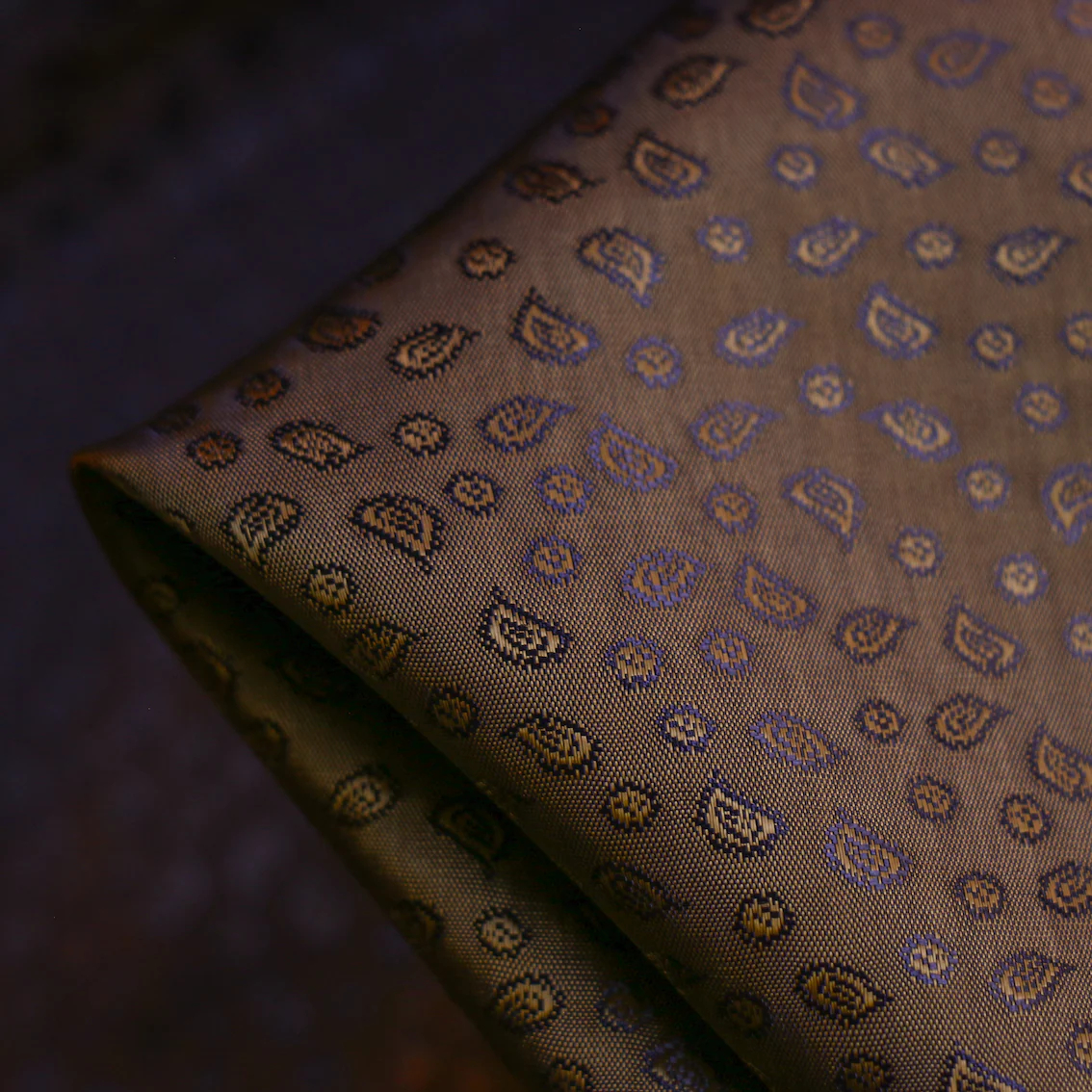 Cachemire Bronze/Black Mini Paisley - Fancy Lining