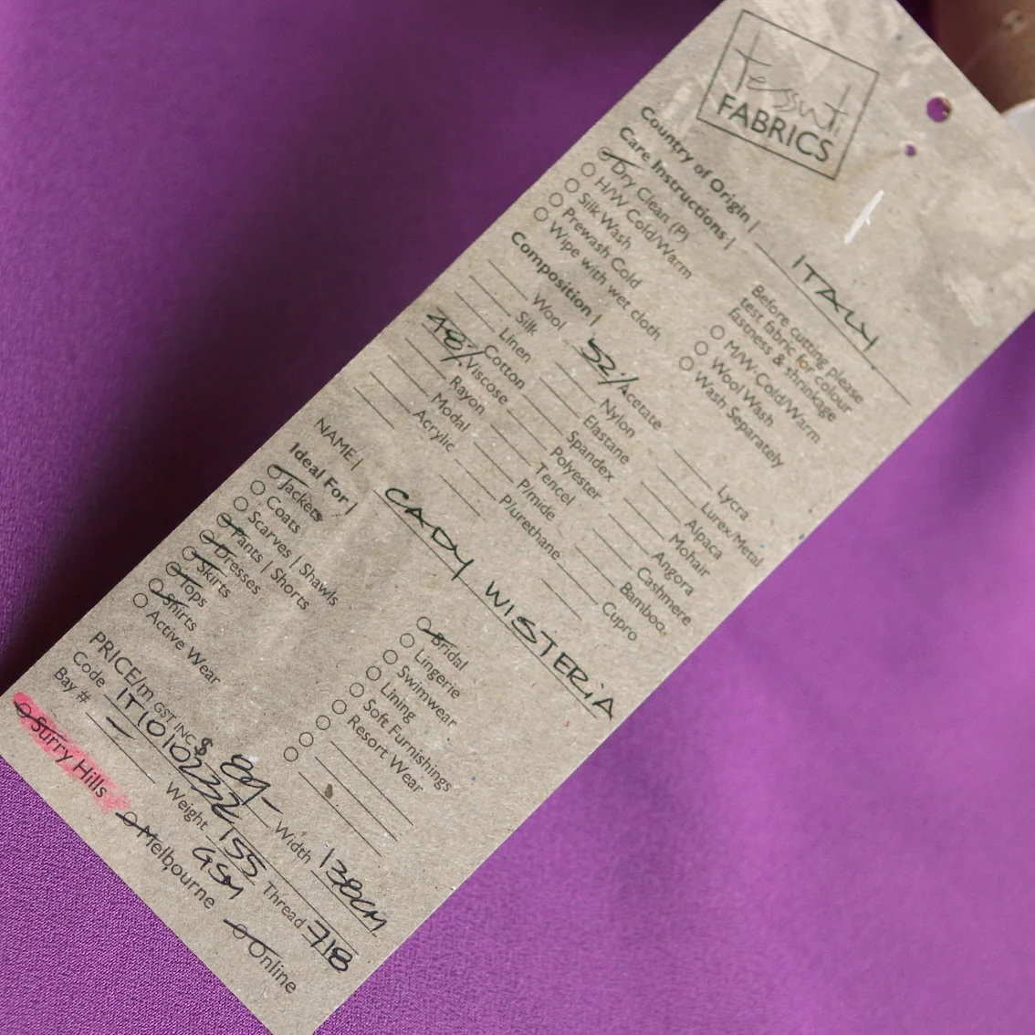 Cady Wisteria Satin Backed Crepe - Image 3