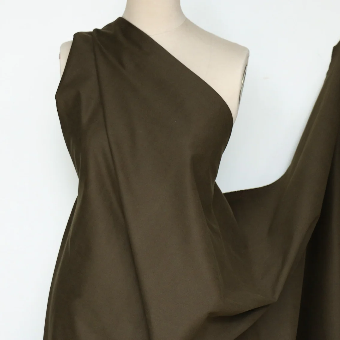 Carmen Olive Stretch Brushed Cotton - Image 4
