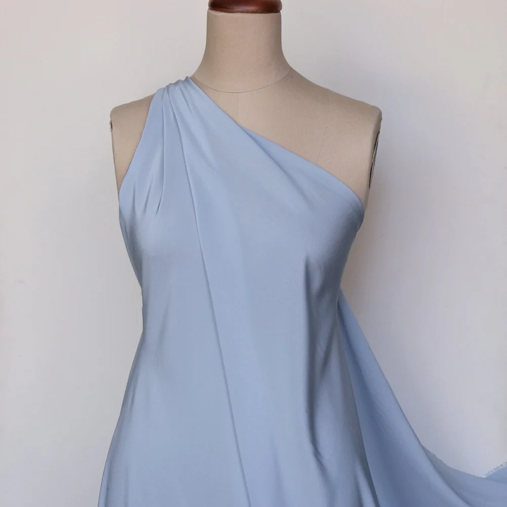 Celeste Seta Stretch Silk Crepe De Chine - Image 4