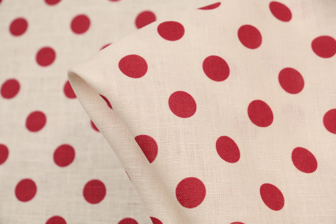 Cherry Drop Spot Linen