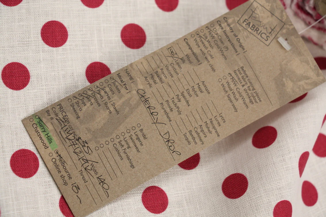 Cherry Drop Spot Linen - Image 5