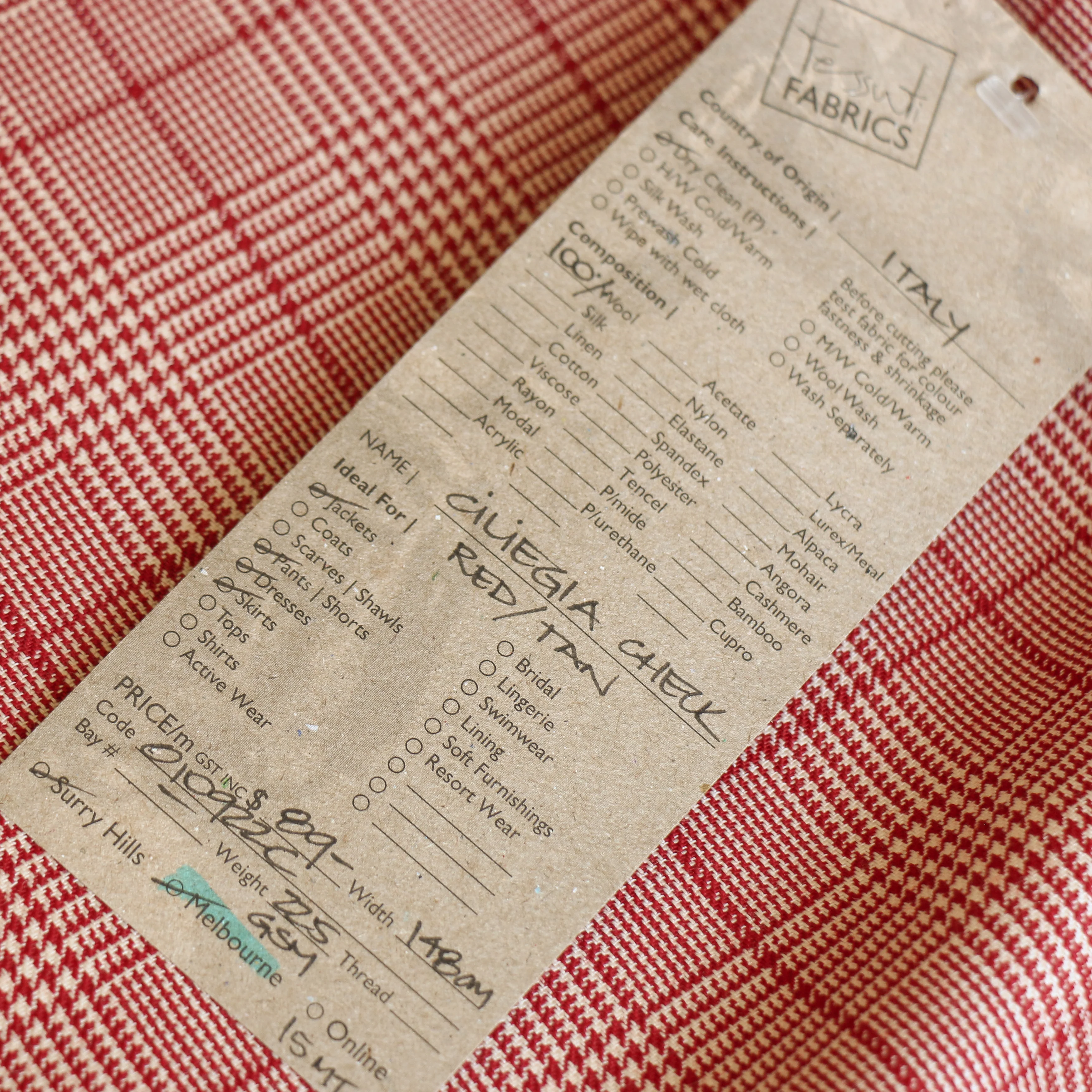 Ciliegia Check Wool Suiting - Image 4