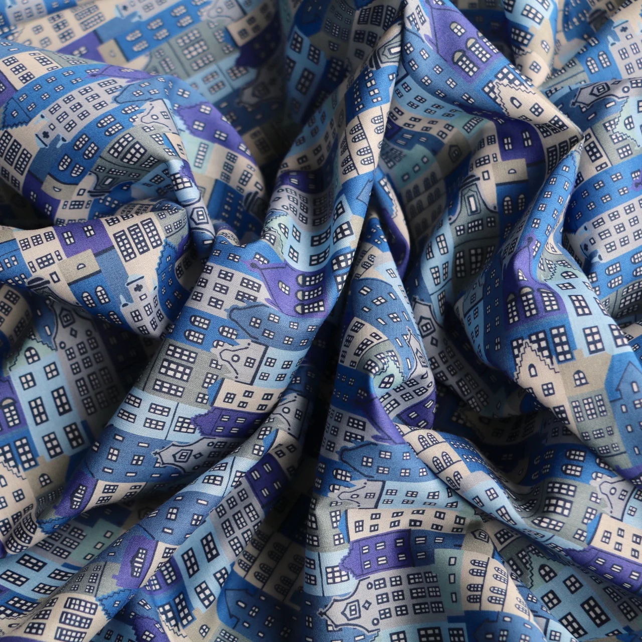 Copenhagen Street Blue - Liberty Tana Lawnâ„¢ - Image 2
