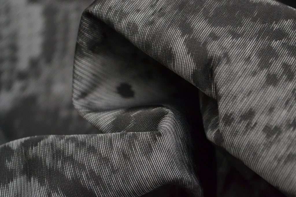 Grey Faille Snake Taffetta