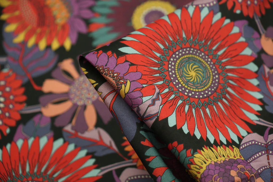Sunflower Black - Tana Lawn
