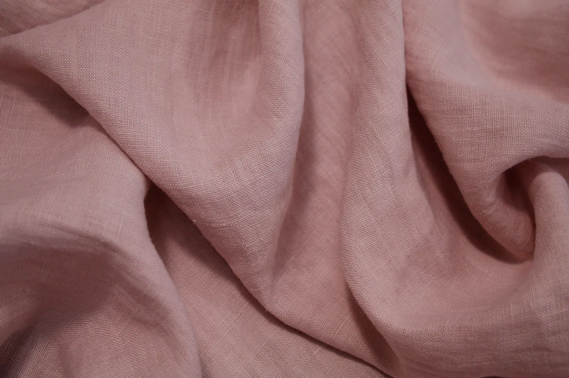EU Dusty Pink Washed Linen - Image 2