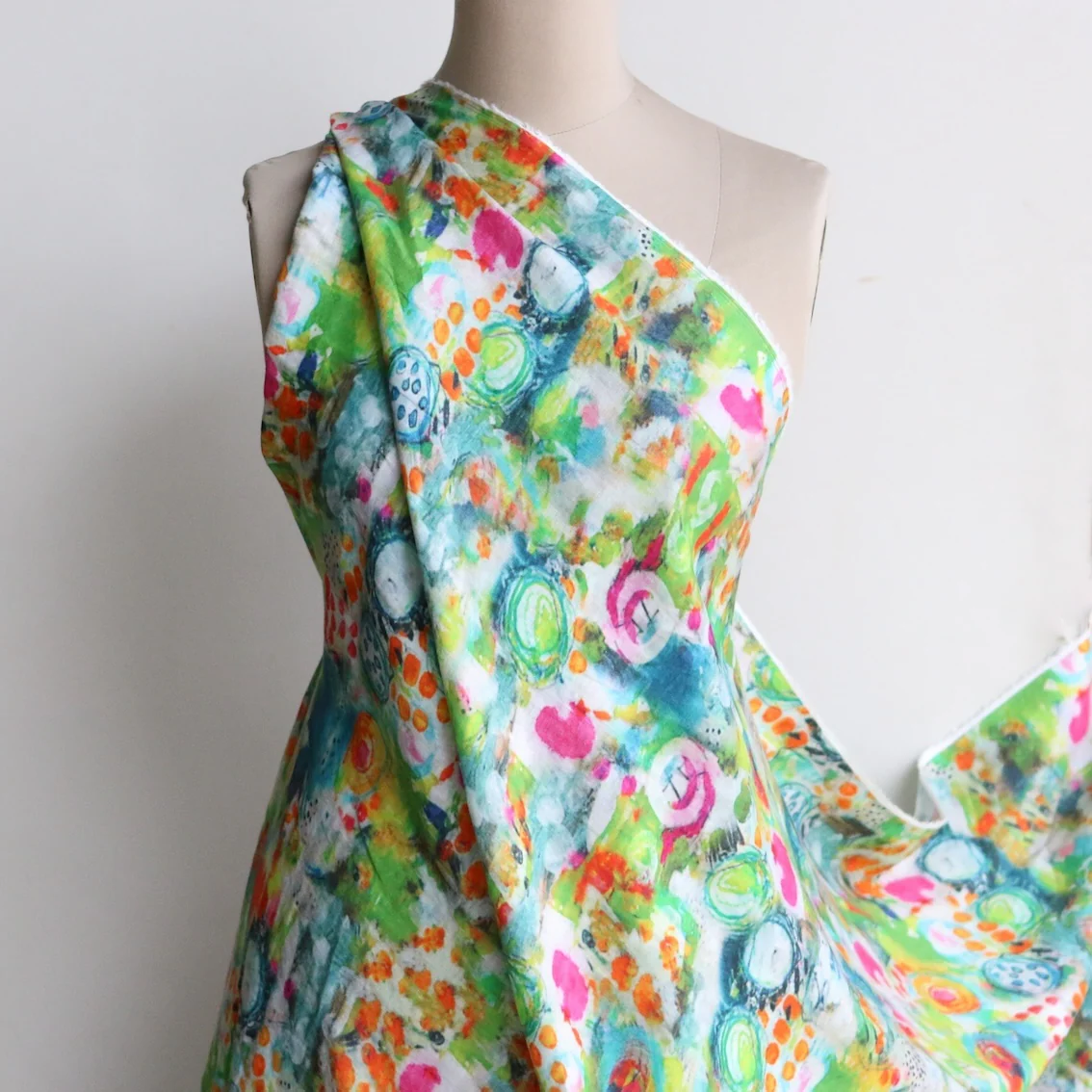 Electric Paradise Washed Printed Linen - Image 6