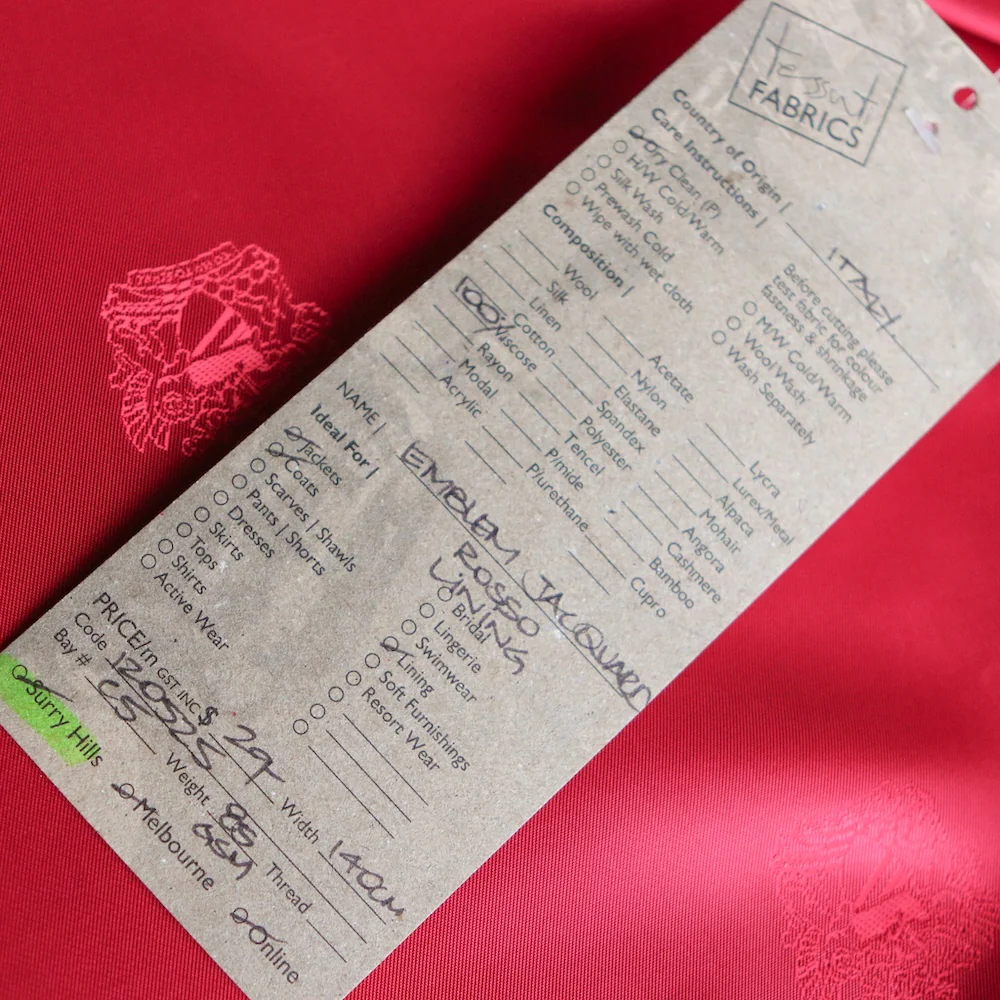 Emblem Jacquard Rosso Lining - Image 4