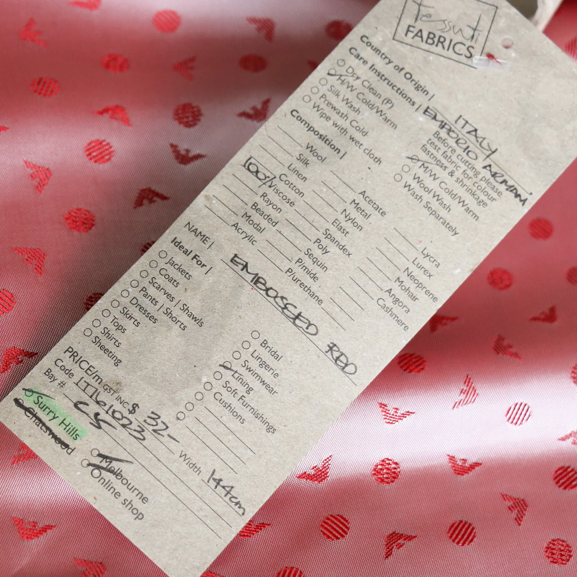Embossed Red - Fancy Lining - Image 4