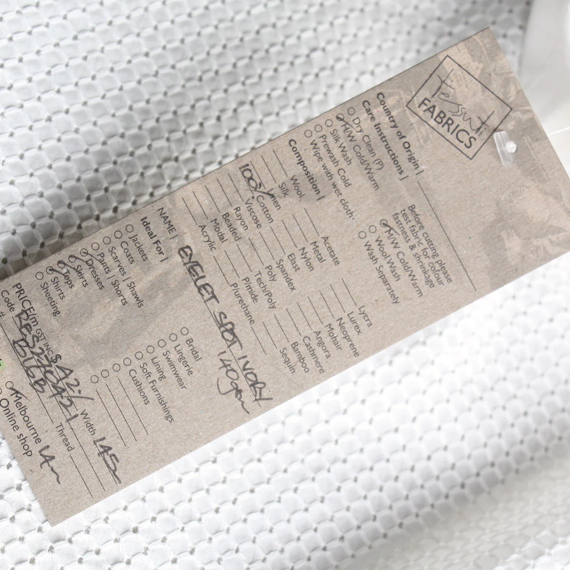 Eyelet Spot Ivory - Image 3