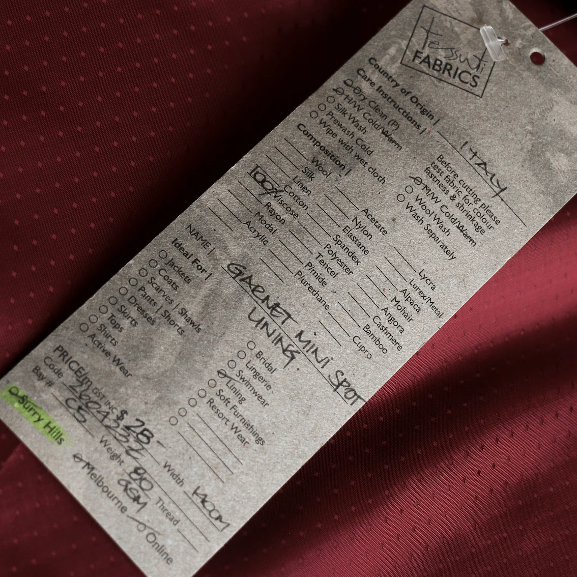 Garnet Mini Spot - Fancy Lining - Image 3