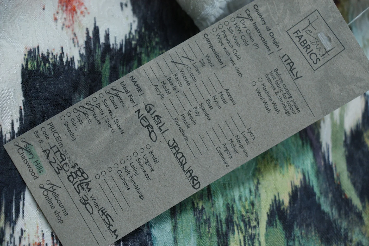 Gigli Jacquard Nero - Image 3