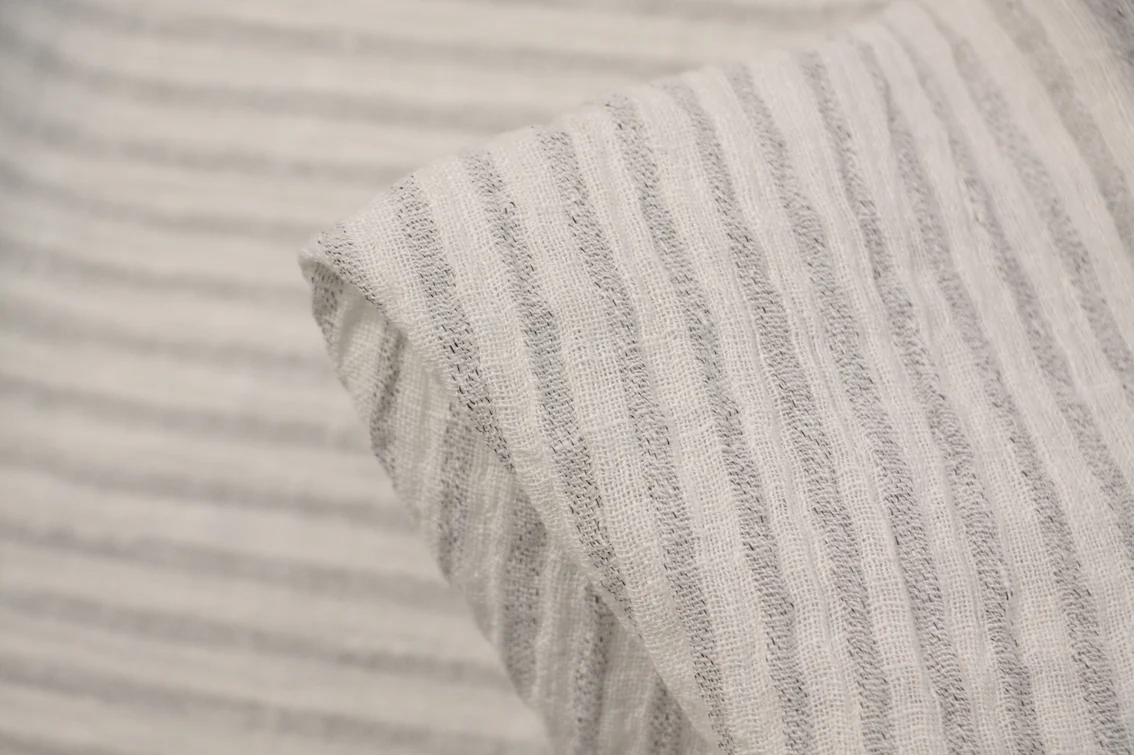 Grey Stripe Crinkle
