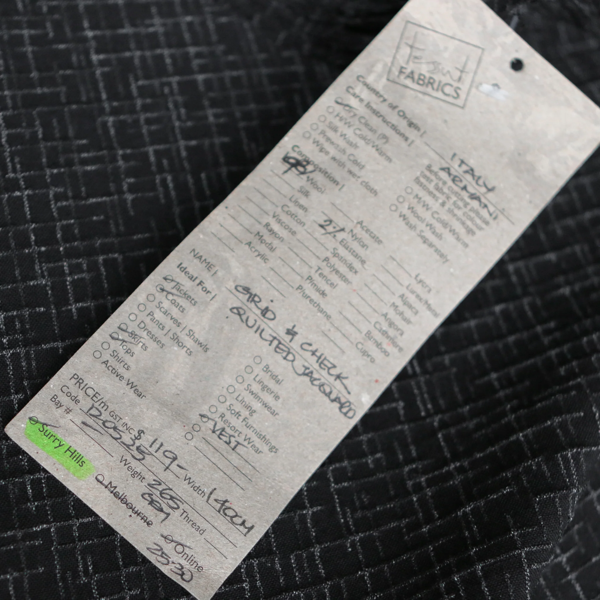 Grid & Check Jacquard Wool Stretch - Image 4