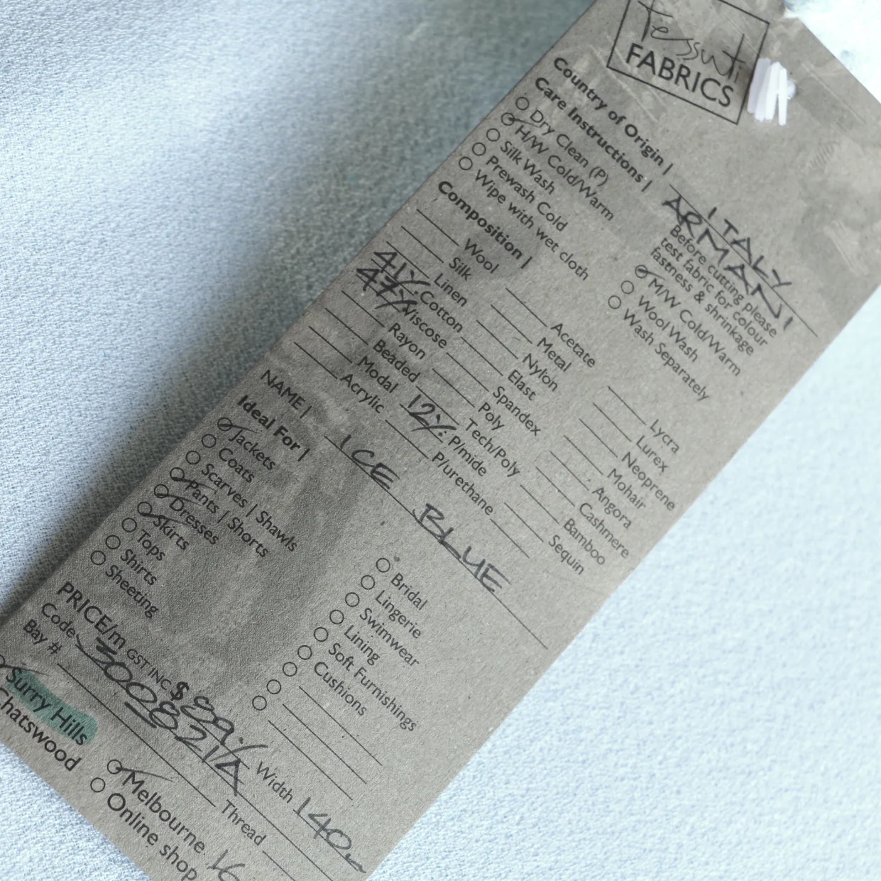 Ice Blue Crepe - Image 3