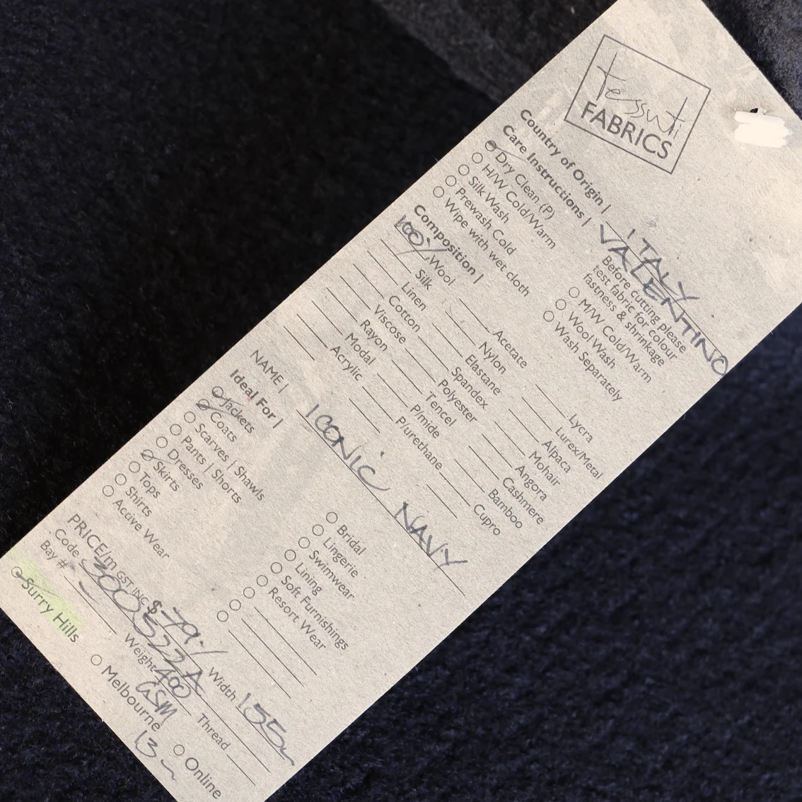 Iconic Navy Boiled Wool - Image 4