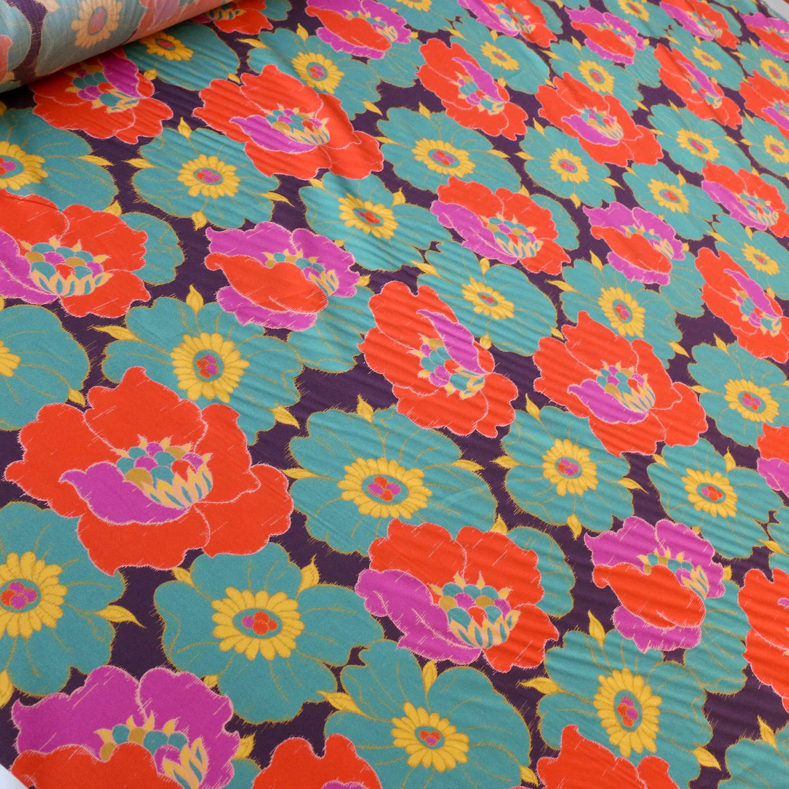 Ikat Anemone Red - Liberty Tana Lawn™ - Image 4
