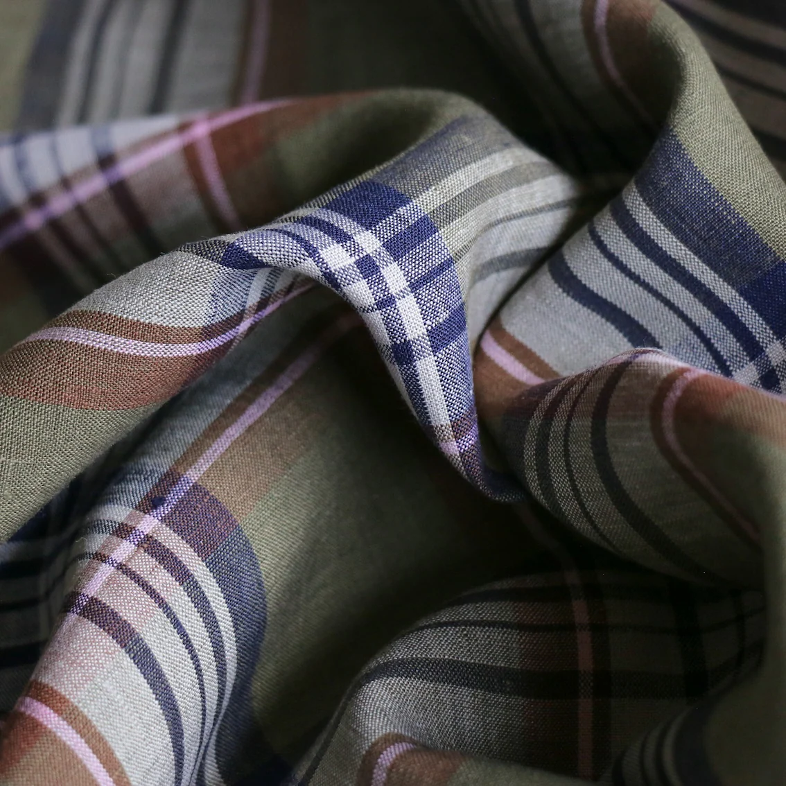 Ilaria Plaid Yarn Dyed Linen - Image 2