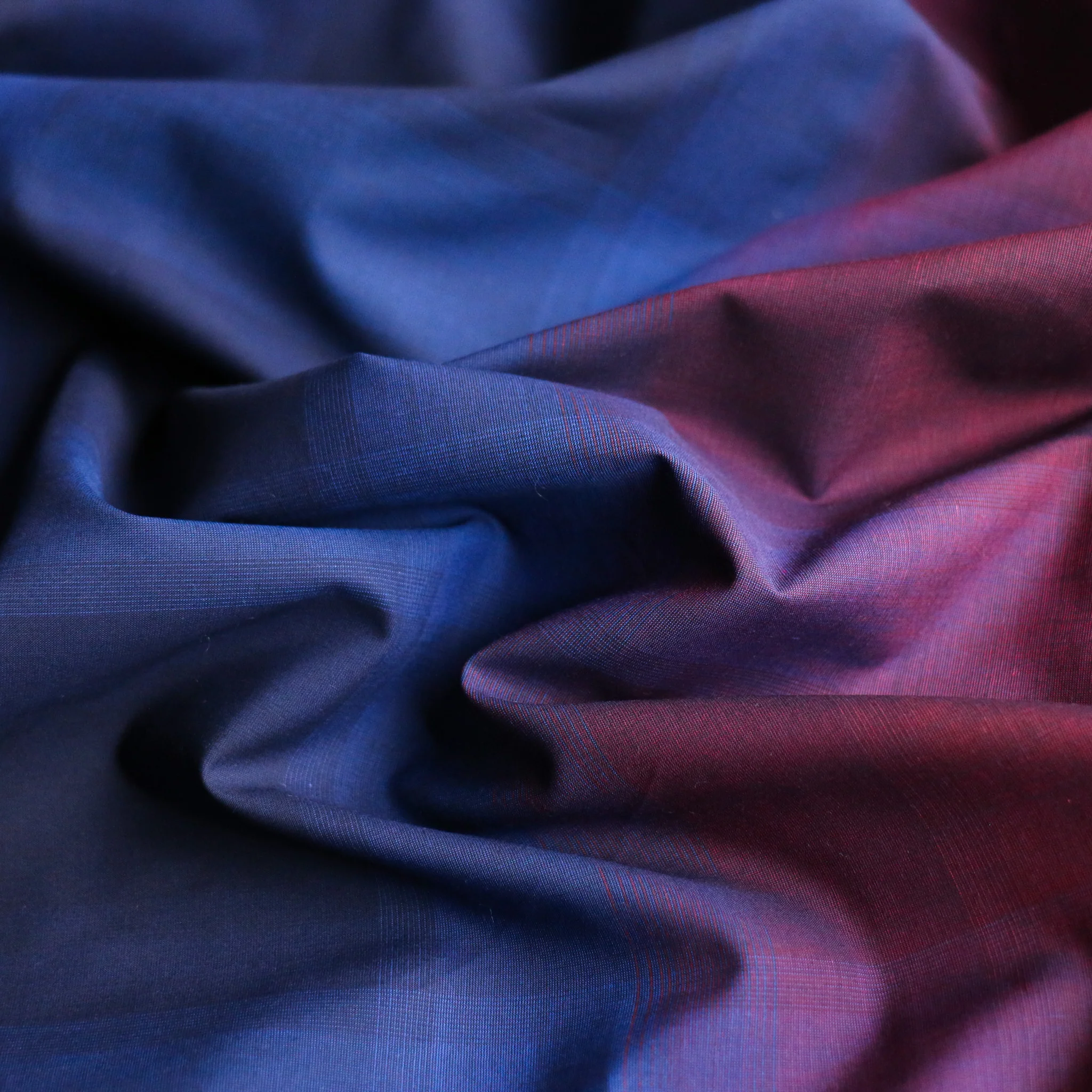 Indigo to Red Cotton - Panel Check - Image 2