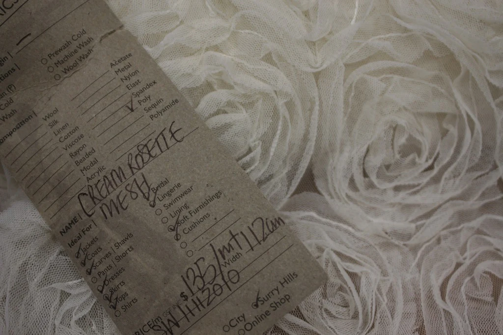 Ivory Rosette Mesh - Image 4