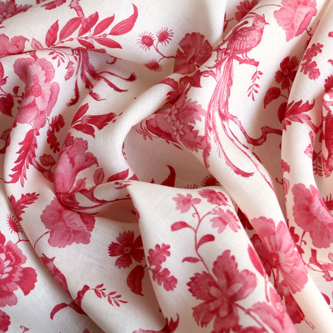 Jannah Red - Liberty Sycamore Linen - Image 2