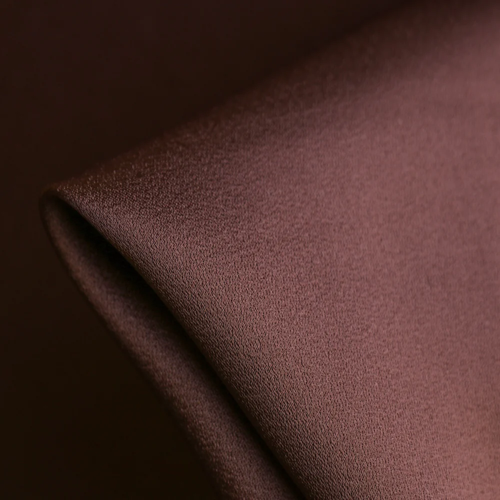 Julia Cady Mocha Satin-Backed Crepe