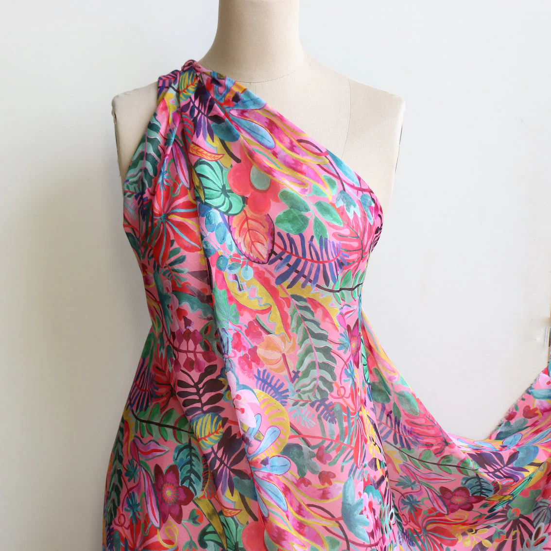 Jungle Trip Pink - Liberty Fabrics - Chloe Cotton Chiffon - Image 5