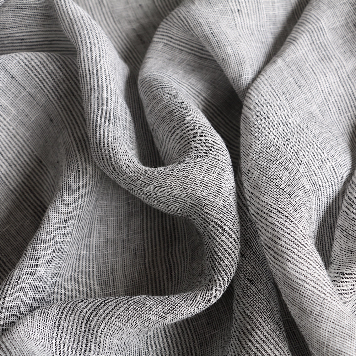 Last Chance of Lagos Black Stripe Linen Gauze - Image 2