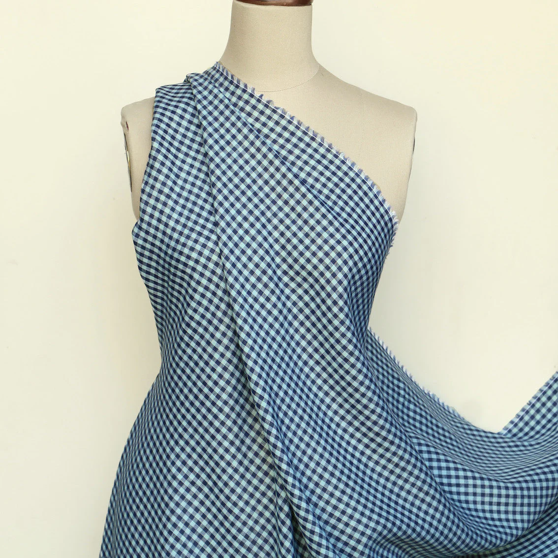 Last Chance of Minted Navy Check Linen - Image 5