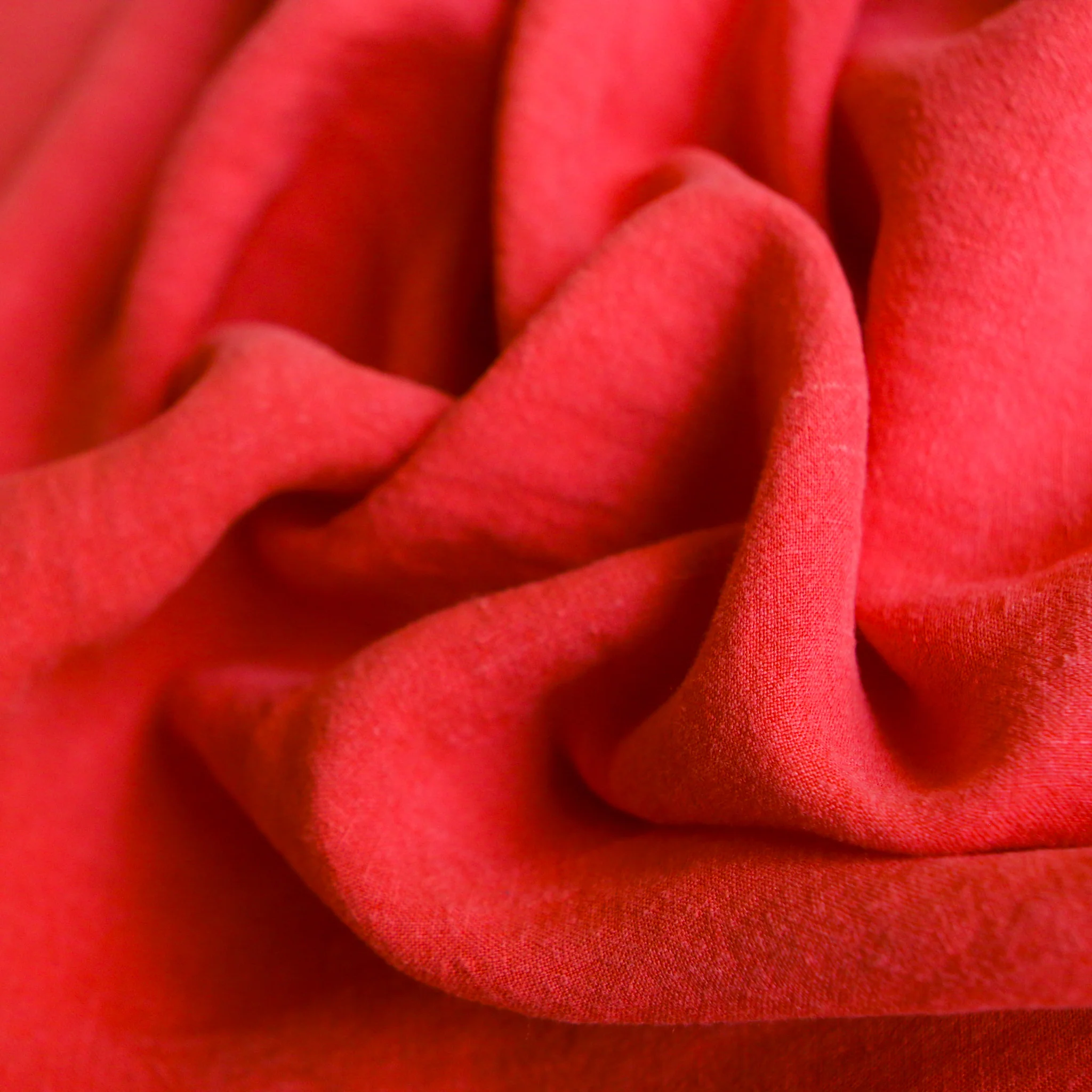 Layla Tangerine Stone Washed Linen - Image 2
